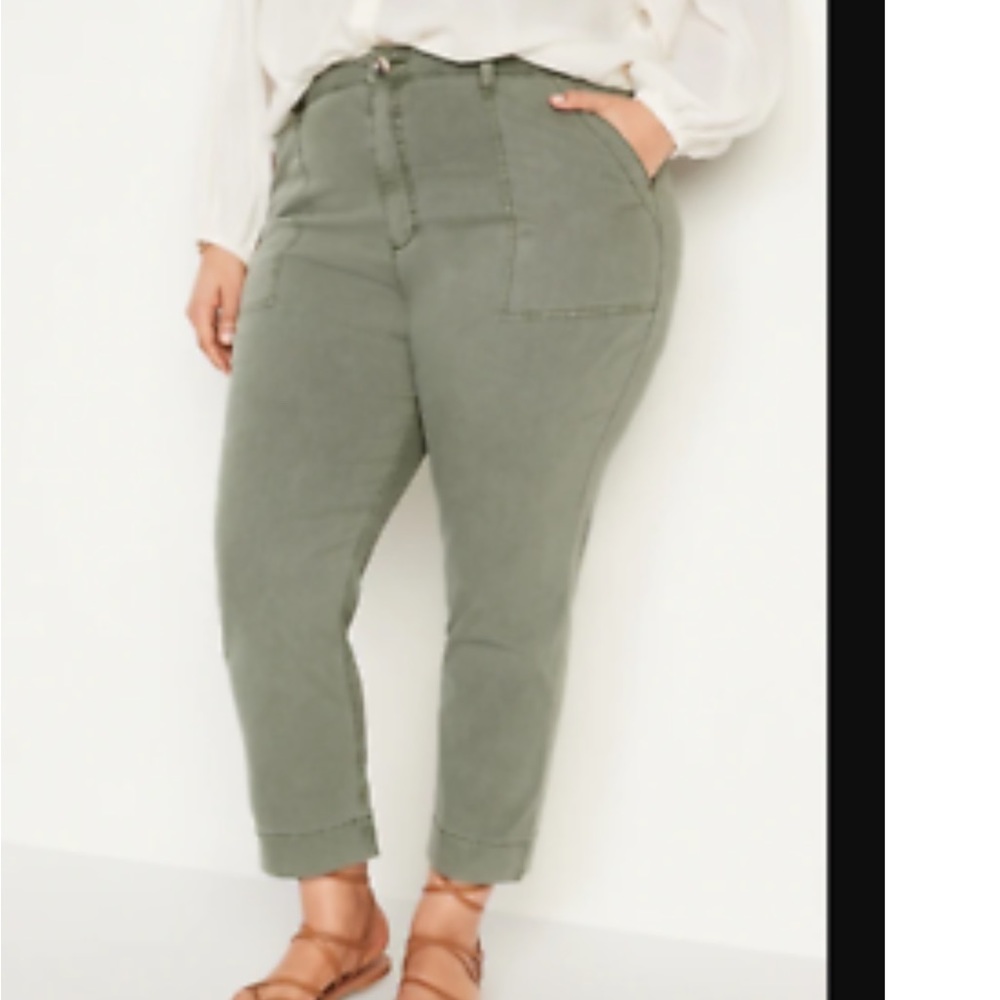 Women's Old Navy High-Waisted Straight Canvas Workwear Pants Size 30